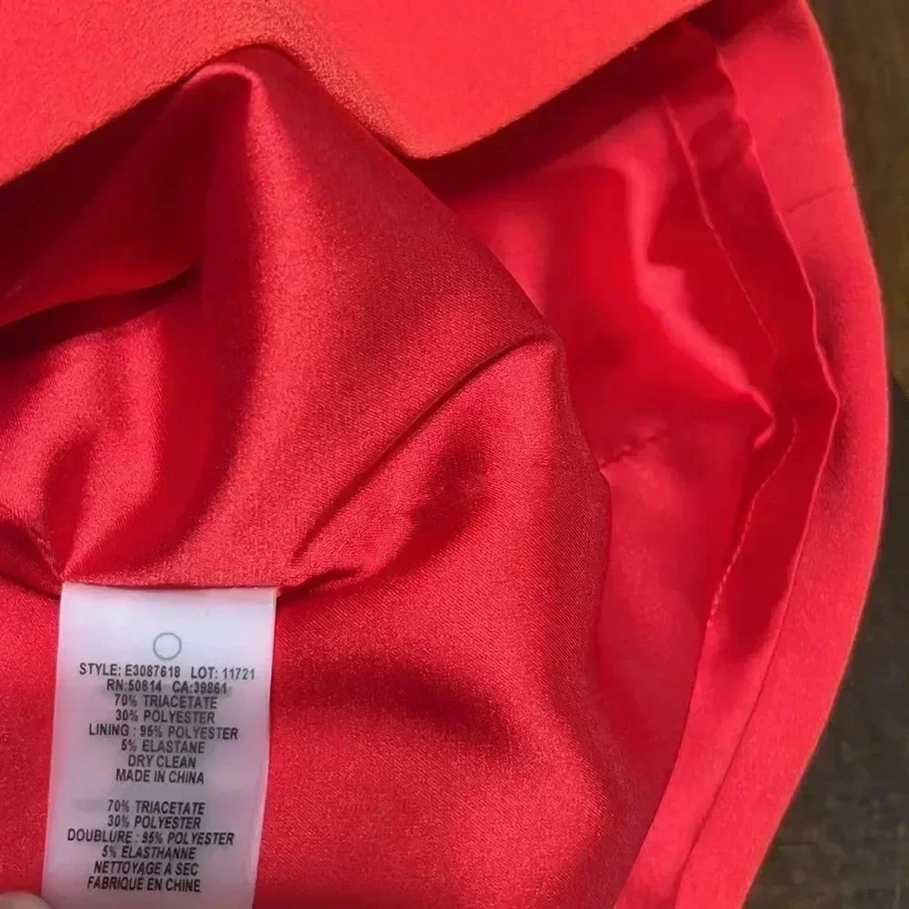 ELIE TAHARI GLOSSY RED DRESS - Picture 9 of 12